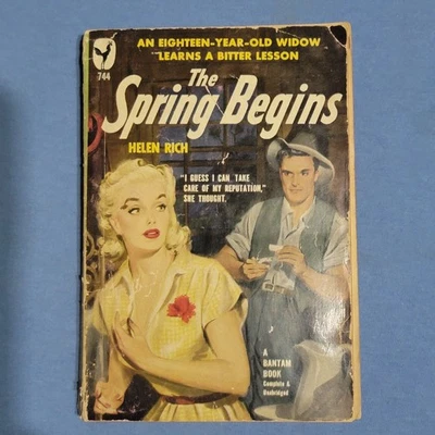 Collectable "The Spring Begins" By Helen Rich Vintage Bantam Book #744 1949 - Imagem 1 de 2