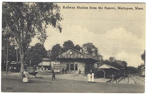 Matapan MA Railroad Station Train Depot Moving Pictures Poster Postcard - Picture 1 of 1