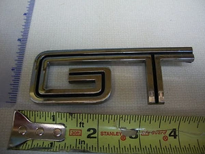 GT  EMBLEM SYMBOL BAGDE CHROME BLACK OEM ORIGINAL   - Picture 1 of 2