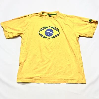 Camiseta De Colección Años 90 Para Hombre Grande Amarilla Selección Nacional de Fútbol de Brasil Camiseta Foto 1 de 4