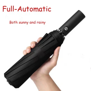 Automatic Umbrella Men's And Women's Folding Large Rain And Sunshine Umbrella - Picture 1 of 22
