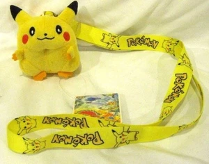 Pokemon Pikachu Yellow Lanyard ID Holder with 3" Pikachu Plush Clip-Brand New! - Picture 1 of 2