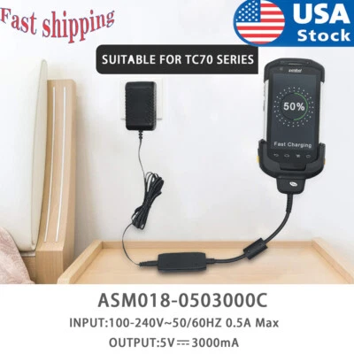 TC70 Charging Cable Cup For Zebra TC70 TC75 Mobile CHG-TC7X-CBL1-01 Lots USA - Image 1 of 4