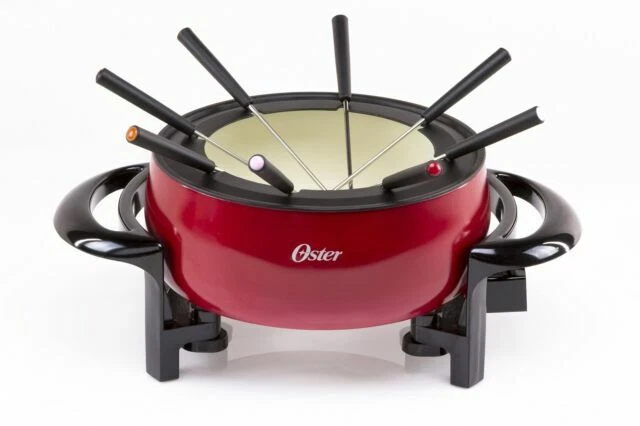 Oster FPSTFN7700R-TECO Titanium Infused DuraCeramic 3qt. Fondue Pot - Red