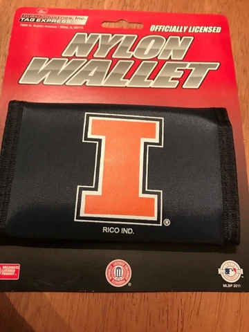 Illinois Fighting Illini Nylon Trifold Wallet Cover