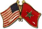 Wholesale Pack of 50 USA American Morocco Friendship Flag Hat Cap lapel Pin 
