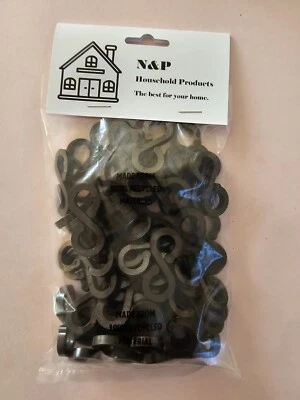 N&P HOUSEHOLD PRODUCTS 50 Brown, Extra Strong Gutter Hooks/Clips for Christmas, Xmas & String Lights