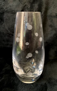 Vintage Mikasa Lead Crystal Polka Dot Bud Vase 6" Tall Slovenia - Picture 1 of 4