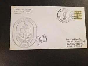 USS ESTOCIN FFG-15 Naval Cover 1981 SIGNED Cachet - Picture 1 of 2
