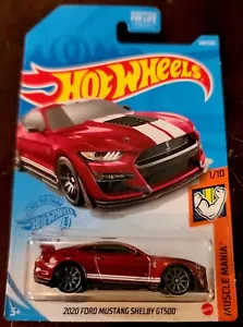 Hot Wheels 2020 Ford Mustang Shelby GT500 Red HW Muscle Mania Gamestop #1/10 NEW - Picture 1 of 5