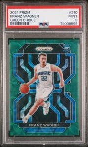 Franz Wagner RC 2021 Panini Prizm Choice Green Scope /8 #310 Magic Rookie SSP