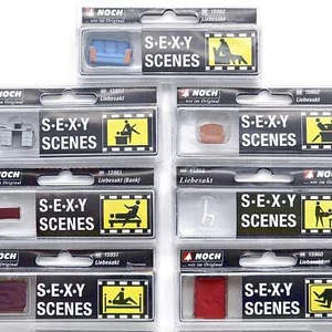 Pack de 7 Sets Figuras en Miniatura Escala H0 1:87 Modelismo ferroviario Diorama - Picture 1 of 16
