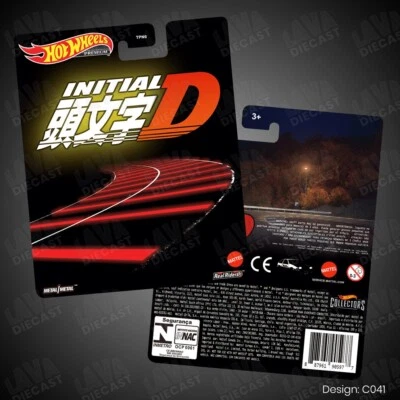 Initial D Manga AE86 TRUENO Civic RX7 Skyline Evo Custom Hot Wheels Card Diecast - Image 1 of 2
