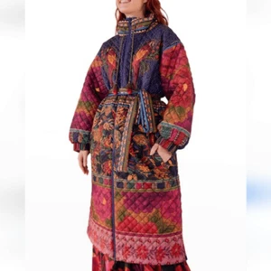 Cappotto giacca imbottito patchwork misto Farm Rio taglia M NUOVO - Foto 1 di 15