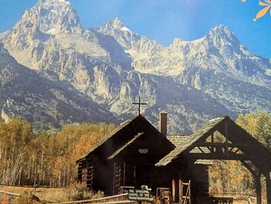 Capilla de la Transfiguración MOOSE WY Grand Tetons Color Postal SIN PUBLICAR - Imagen 1 de 10