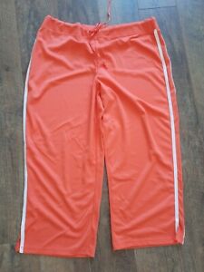Prospirit Women's Size XL Active Crop Capri Pants Athletic Straight Leg Orange