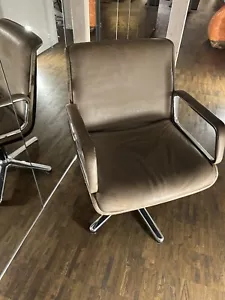 Wilkhahn Sessel in Leder braun, Original, 60ziger Jahre - Bild 1 von 4