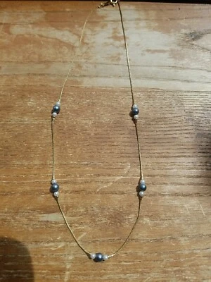 AVON PEARL WHISPER WHITE/GRAY NECKLACE - Image 1 of 4