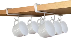 Coffee Mug Holder, Under-Shelf Mug Rack with 6 Hooks, Cup Organizer for Kitchen - Picture 1 of 12