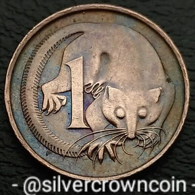 Australia 1 Cent 1974. KM#62. One Penny coin. Feather-tailed Glider. Animals.  - Image 1 of 4