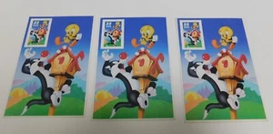 3 Sylvester & Tweedy Single Label Panel Stamp Card 34 Cent First Class Stamps - Picture 1 of 3