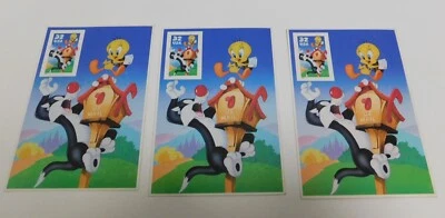 3 Sylvester & Tweedy Single Label Panel Stamp Card 34 Cent First Class Stamps - Image 1 of 3