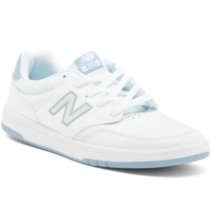 New Balance 425 Skate Sneaker 8 White Leather Light Blue Lace Up Pastel Shoe - Picture 1 of 8