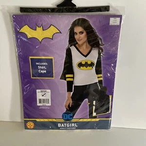 Batgirl Sporty Tee Superhero Fancy Dress Up Halloween Adult Costume Medium 10-14 - Picture 1 of 8