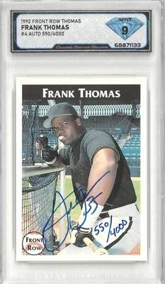1992 Front Row FRANK THOMAS #4 Auto 550/4000 💎 DSG 9 Mint - Image 1 of 2