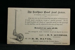 Maine: Foxcroft ca.1880 Genther cartolina pubblicitaria seminatore a mano - Foto 1 di 2