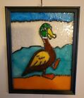 Leaded Hand Painted Stain Glass Framed Art 