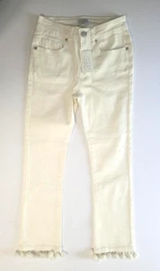 Mud Pie Tassel White Mid Rise Denim Jeans Women's X-Small - Picture 1 of 7