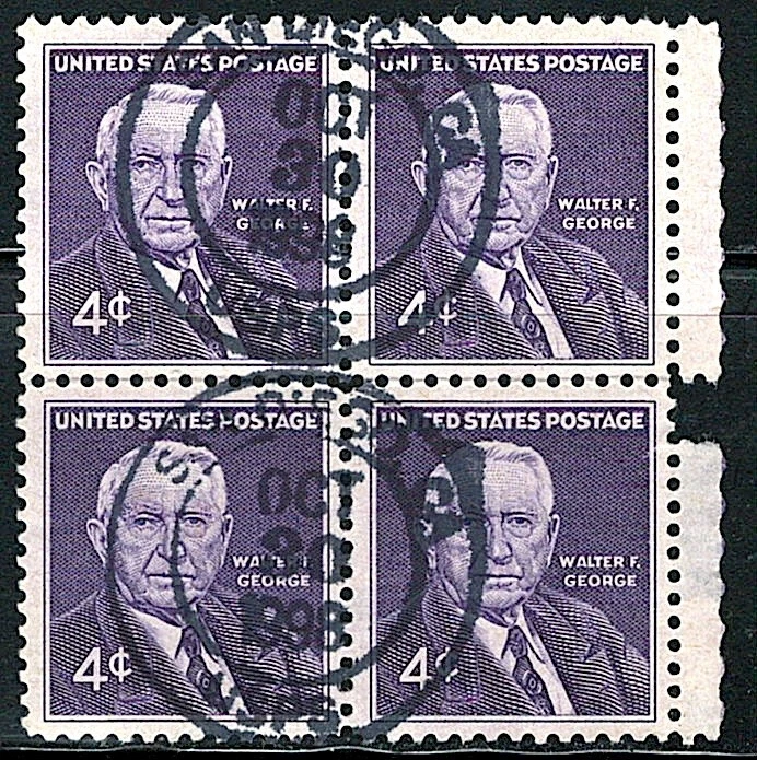 US Block of 4 SON Cancel stamp Scott# 1170, (used) - Image 1 of 1
