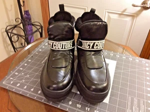 Juicy Couture Black Veronica Winter Platform Space Puffer Boots Size 10 - Picture 1 of 17