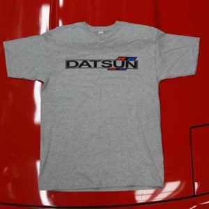 Old School DATSUN C Logo TShirt - GRAY - 510 Bluebird 180Z 240Z - Picture 1 of 1