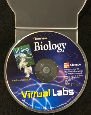 BIOLOGY - VIRTUAL LABS CD-ROM  (2007, Glencoe/McGraw-Hill)  - Windows/Macintosh - Image 1 of 4