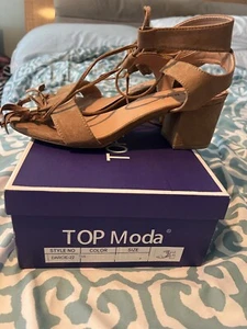 top moda block heeled sandals size 9 - Picture 1 of 2