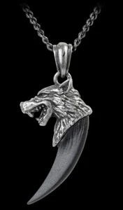 Alchemy Halskette mit Wolfszahn - Wolf Macht - Gothic Metallion Glück Werwolf - Bild 1 von 1