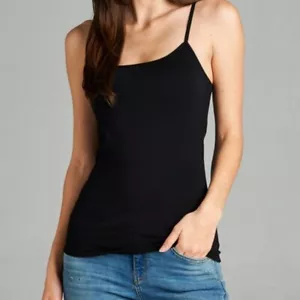 Cami Tank Top Black Spaghetti Strap Womens Size Small - Picture 1 of 1