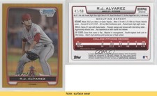 2012 Bowman Draft Chrome Draft Picks Gold Refractors /50 RJ Alvarez #BDPP46