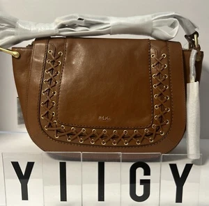🐼💦 Ralph Lauren 🐼💦 Bolso Bandolera Ashfield Amari Cuero Marrón 🐼 GB20 - Imagen 1 de 12