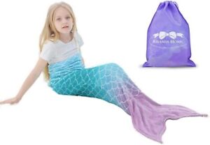 Mermaid Tail Wearable Blanket Cozy Mermaid Tail Blanket for Kids Ages 3-16