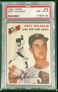 1954 TOPPS HOYT WILHELM #36 PSA 8 NEW YORK GIANTS - Picture 1 of 2