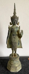 Antique Solid Bronze Rattanakosin Buddha Statue from Thailand - Picture 1 of 11