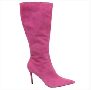 Colin Stuart Victoria's Secret pointed toe Elegant Pink Suede Women's Boots 7.5 - Picture 1 of 9