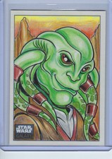 2010 Topps Star Wars Galaxy Kit Fitso Sketch Card 1 of 1 1/1