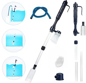 Electric Gravel Vacuum Cleaner Pump Aquarium Fish Tank Water Change Siphon Tools - Picture 1 of 12