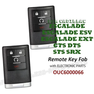 OUC6000066 for Cadillac Escalade ESV EXT CTS DTS STS SRX Keyless Remote Key Fob - Image 1 of 4