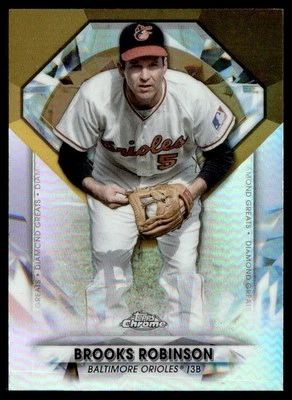 2022 Topps Chrome Update Diamond Die-Cuts Brooks Robinson Baltimore Orioles - Image 1 of 2