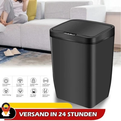Automatik Mülleimer mit Smart Sensor Küche Abfallbehälter ABS Mülleimer 12 Liter - Bild 1 von 4